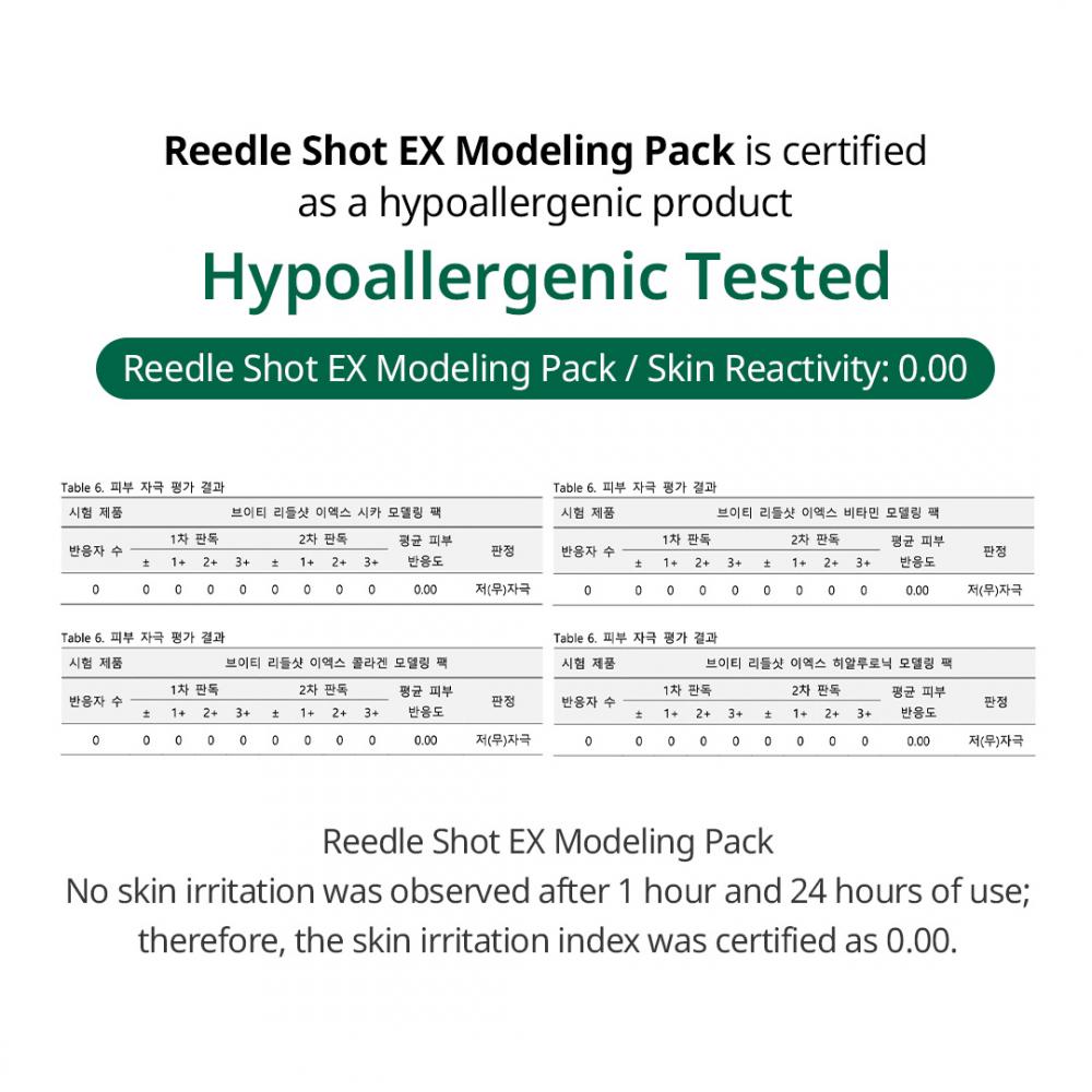 VT COSMETICS Reedle Shot Ex Cica Modeling Pack Masca de fata cu exozomi - calmare si hidratare, 25 gr