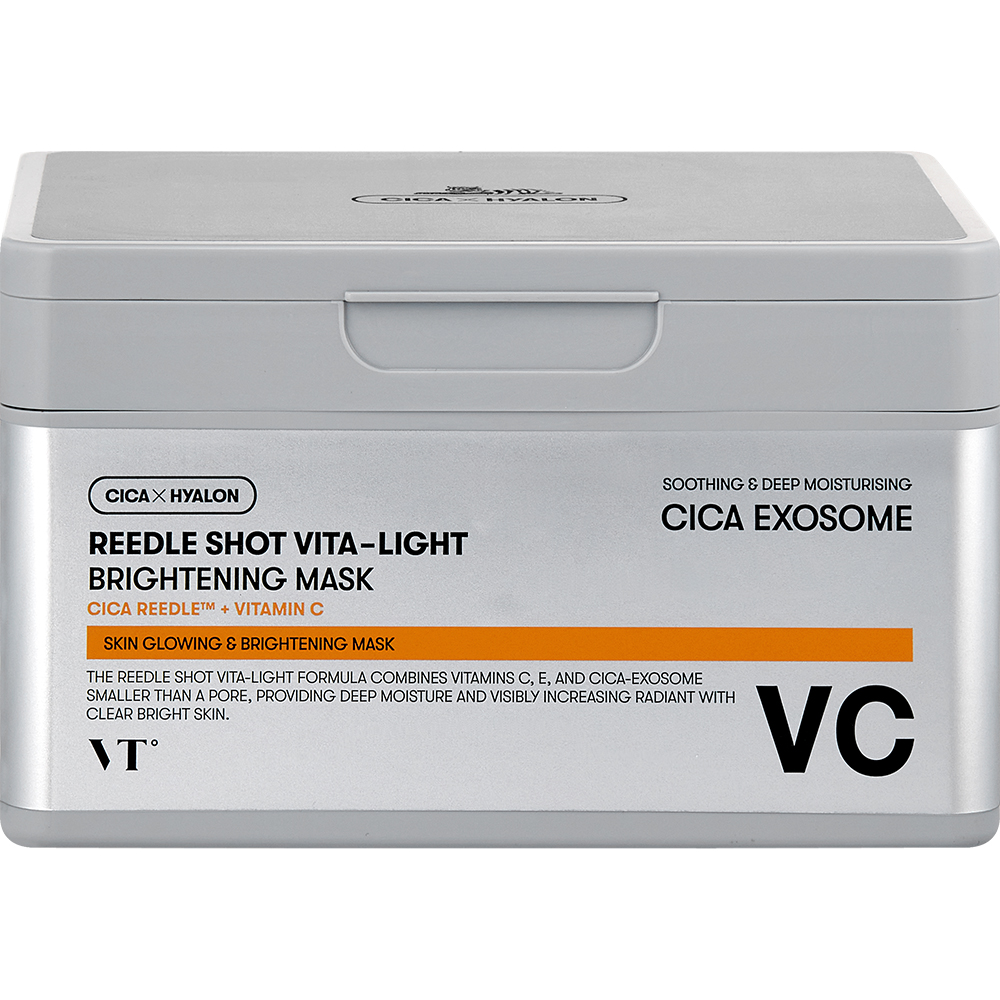 VT COSMETICS Reedle Shot Vita-Light Mask masti de fata - luminozitate si hidratare, 30 buc