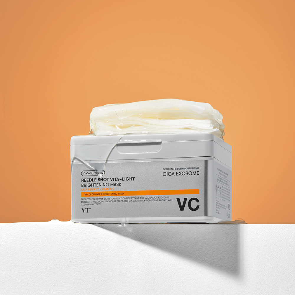 VT COSMETICS Reedle Shot Vita-Light Mask masti de fata - luminozitate si hidratare, 30 buc