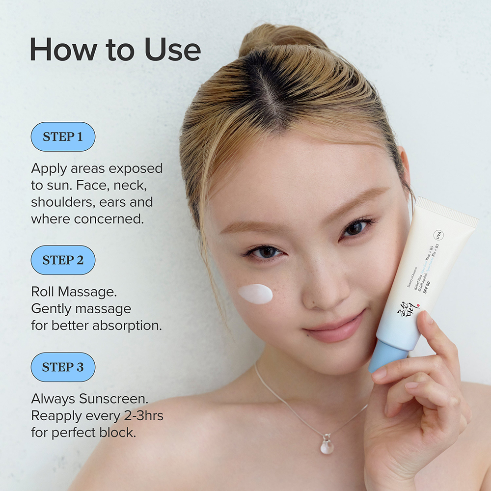 BEAUTY OF JOSEON Relief Sun Aqua-fresh Rice + B5 SPF 50 PA++++ 50 ml - crema de fata formulata cu apa din seminte de orez si pantenol (Vitamina B5), care contribuie la protectia solara si la hidratarea si calmarea pielii, Daily