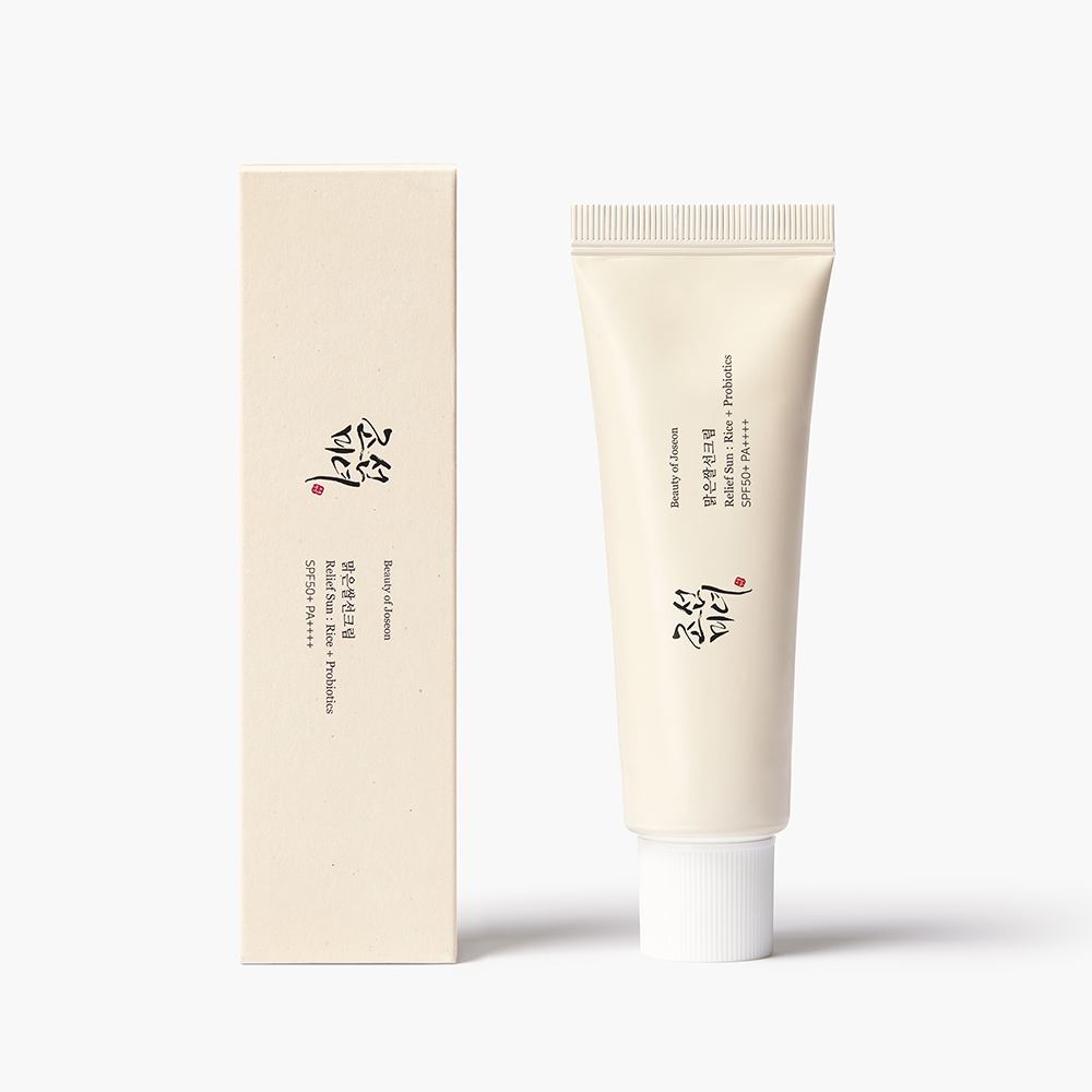 BEAUTY OF JOSEON Relief Sun Crema de fata cu protectie solara SPF 50 Extract Orez si Probiotice - Hidratare si Protectie UV, 50 ml