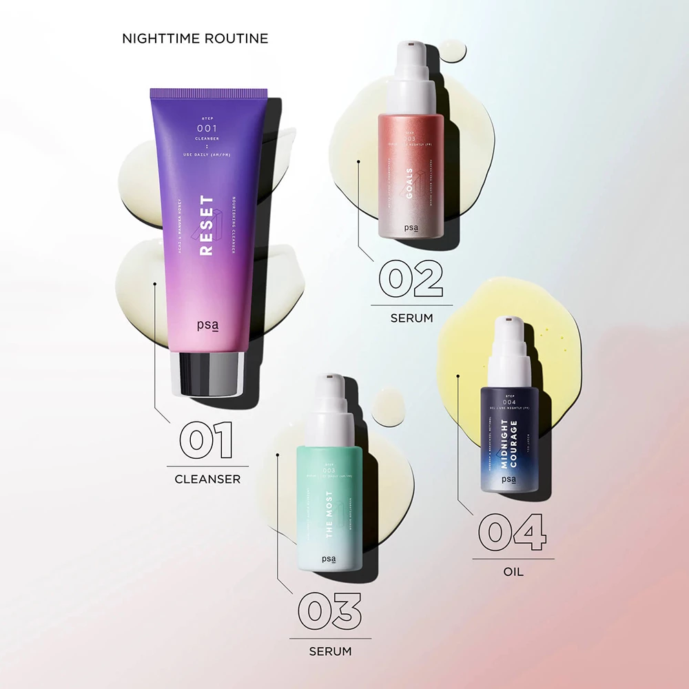 PSA Reset Crema de curatare faciala nutritiva cu Acai si Miere de Manuka - Hidratare si Luminozitate, 100 ml