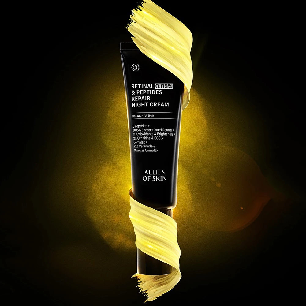 ALLIES OF SKIN Retinal & Peptides Crema de Fata 0.05% - Reparare Anti-Aging si Fermitate, 48 ml