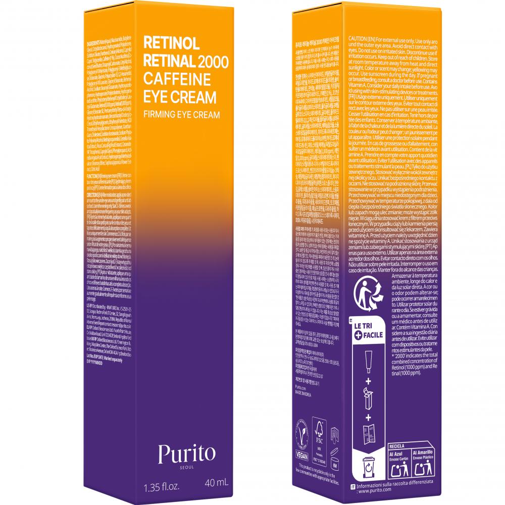 Retinol Retinal 2000 Caffeine Eye Cream Crema contur ochi 40 ml