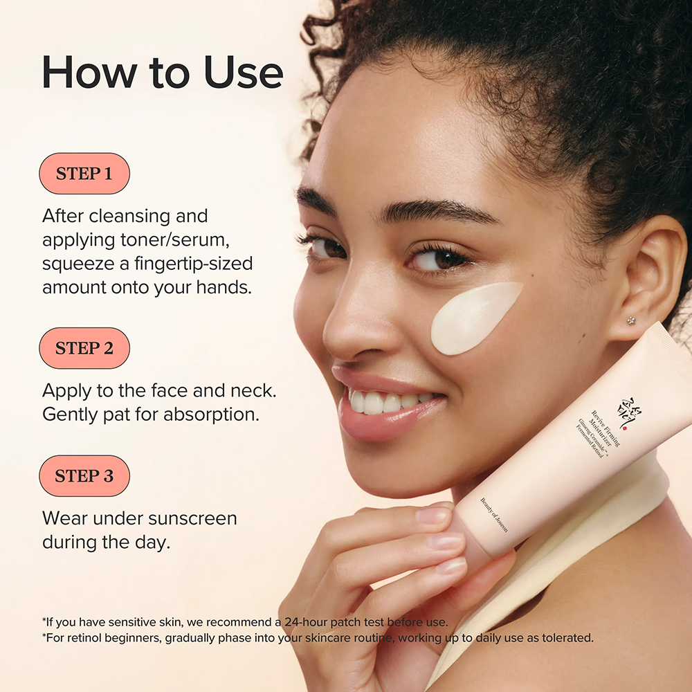 BEAUTY OF JOSEON Revive Firming Moisturizer- Ginseng + Retinol - crema de fata formulata cu retinol si ginseng, care contribuie la hidratarea pielii si la mentinerea confortului cutanat - 60 ml