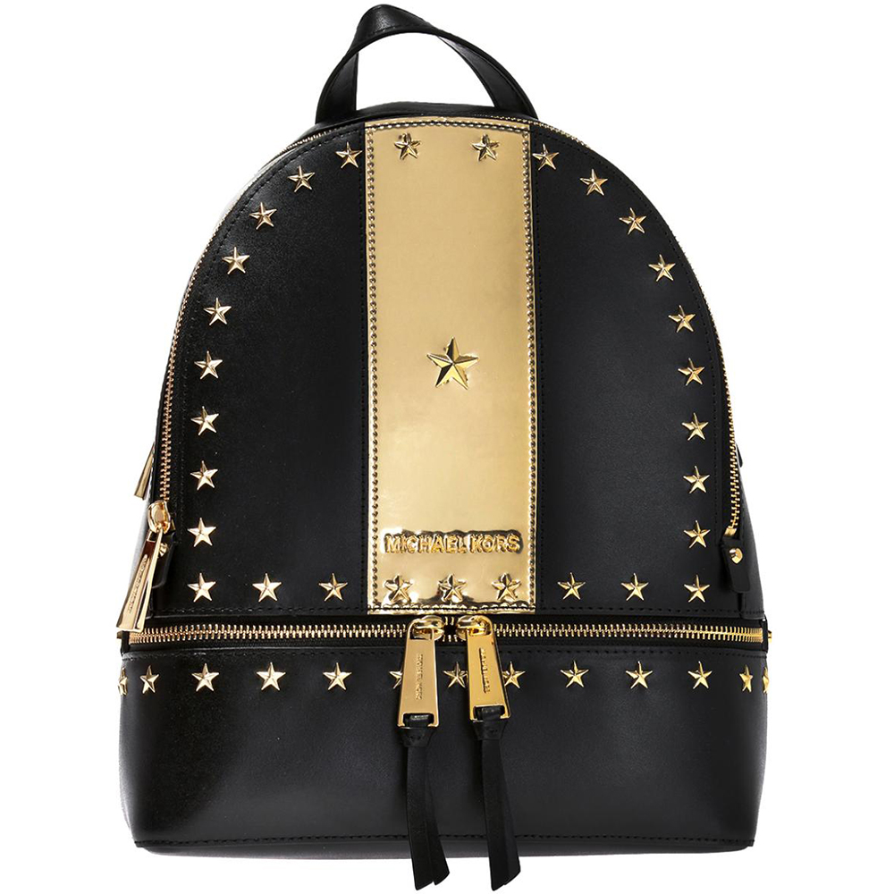 Rhea Medium Leather Studded Backpack