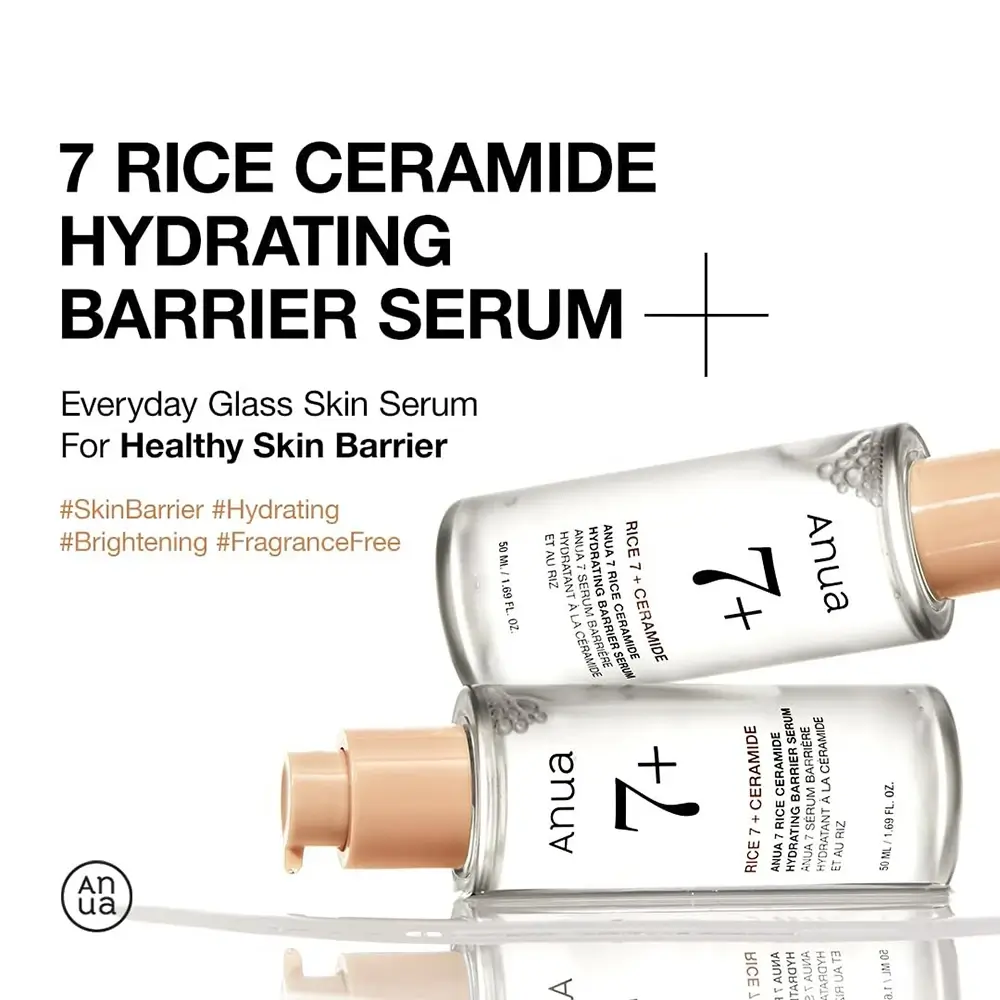 Anua Rice 7 Ceramide Ser Hidratant pentru Fata - Hidratare Intensa si Refacere Bariera, 50 ml