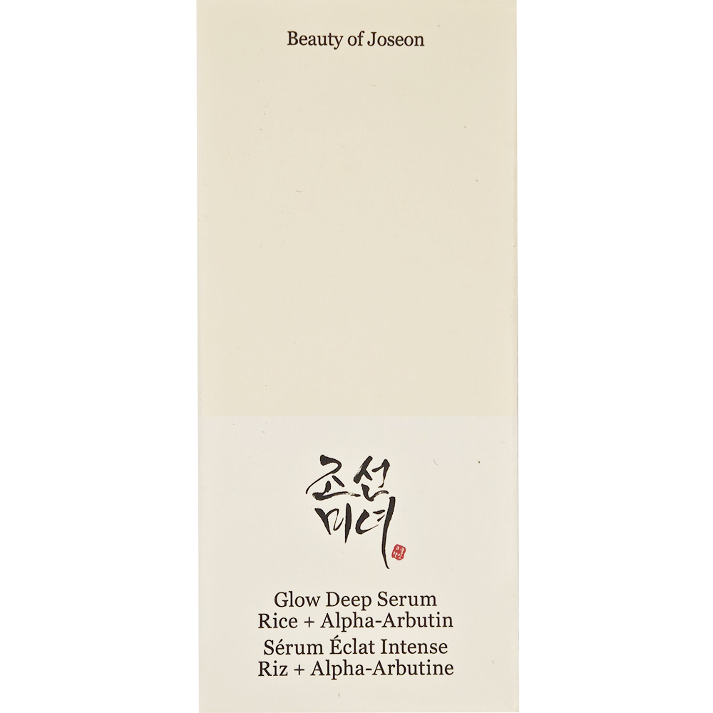 BEAUTY OF JOSEON Rice + Alpha Arbutin Glow Deep, 30 ml - Ser de fata formulat cu apa din tarate de orez si alfa arbutina, care contribuie la hidratarea profunda a pielii si la imbunatatirea luminozitatii si uniformitatii nuantei