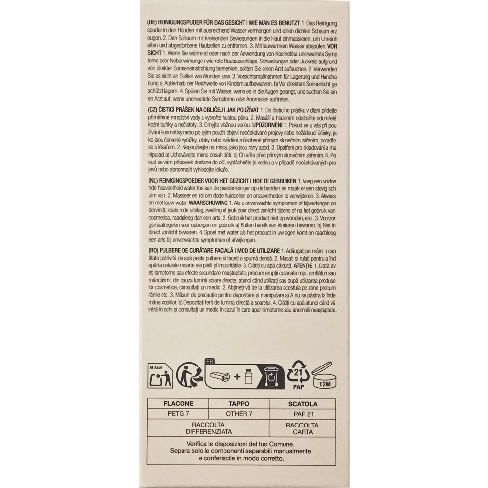 ANUA Rice Enzyme Brightening Cleansing Powder - pudra de curatare formulata cu enzime din orez si acid lactic, care contribuie la curatarea blanda a tenului si la mentinerea unui aspect mai neted - 40 gr
