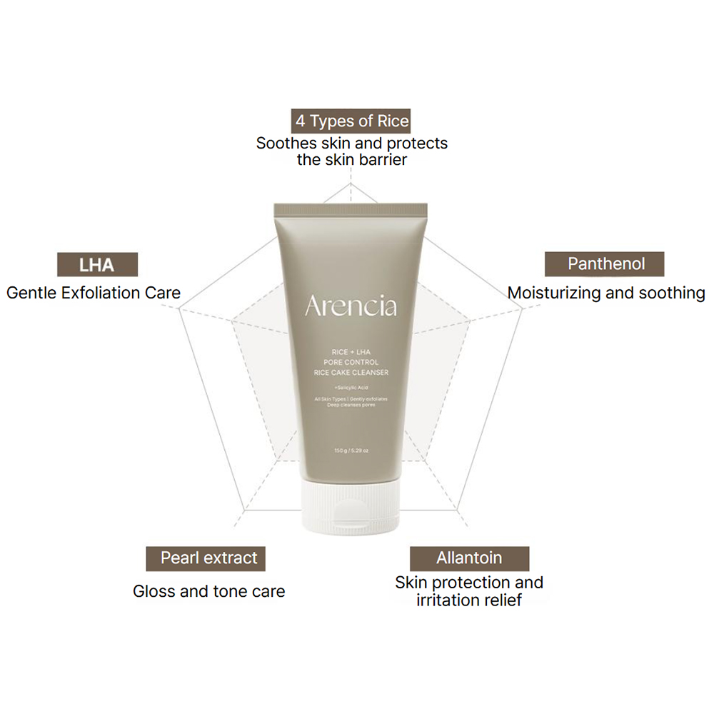 Rice+LHA Pore Control Rice Cake Clenaser Crema de curatare 150 gr