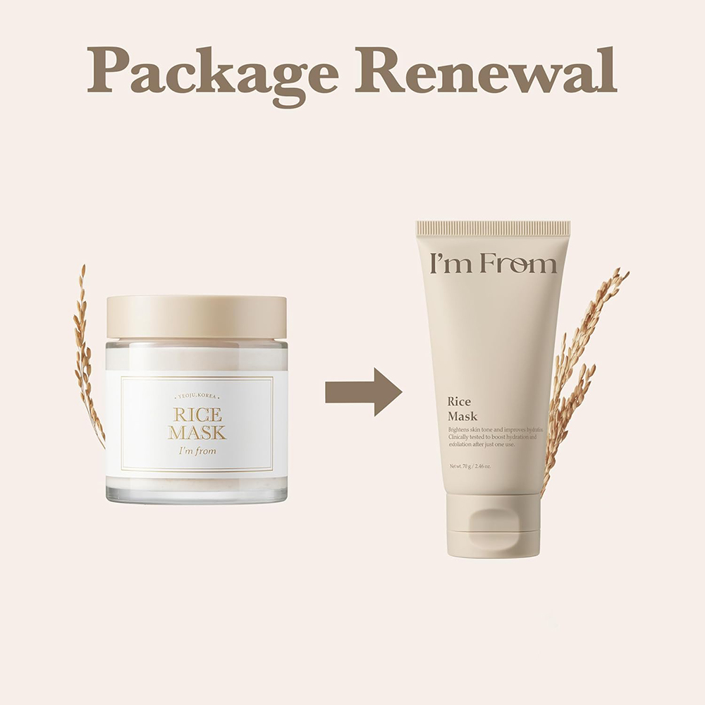 I'M FROM Rice Mask 70 gr - Masca de fata formulata cu orez Yeoju, care contribuie la indepartarea celulelor moarte si la mentinerea hidratarii pielii