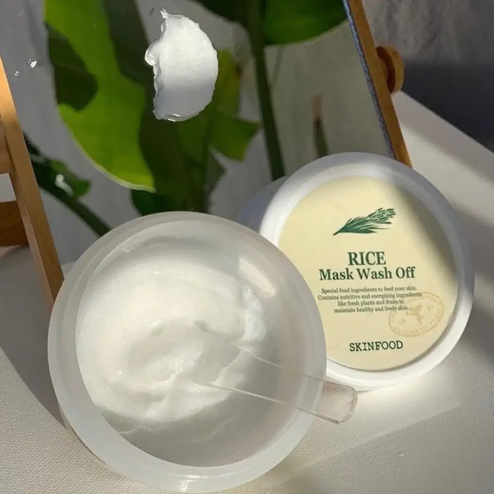SKINFOOD Rice Mask Masca exfolianta pentru fata Radiant Glow - Exfoliere delicata si hidratare intensa, 100 ml