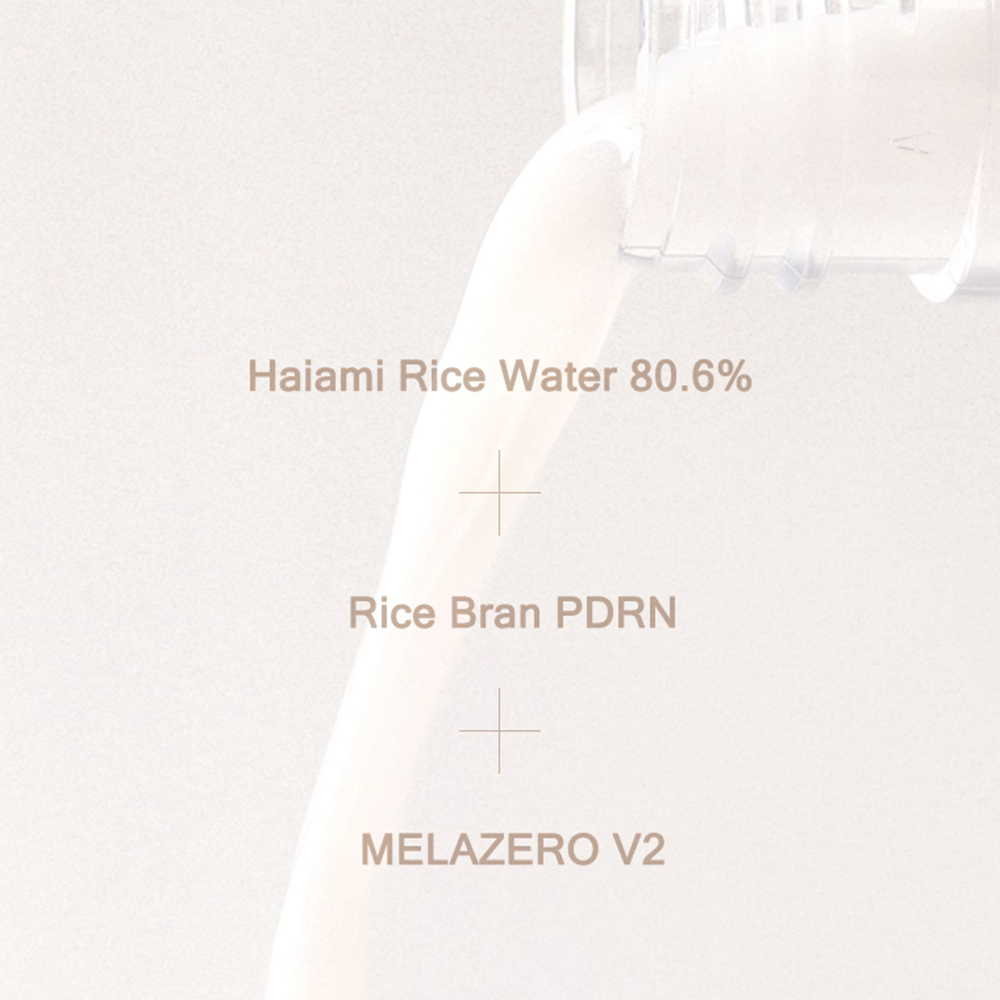 MIZON Rice Water Milky Glow Toner, 150 ml - Toner de fata formulat cu apa de orez Haiami si Rice Bran PDRN, care contribuie la hidratare si la metinerea confortului pielii si la imbunatatirea aspectului tonului neuniform si la netezirea texturii pielii