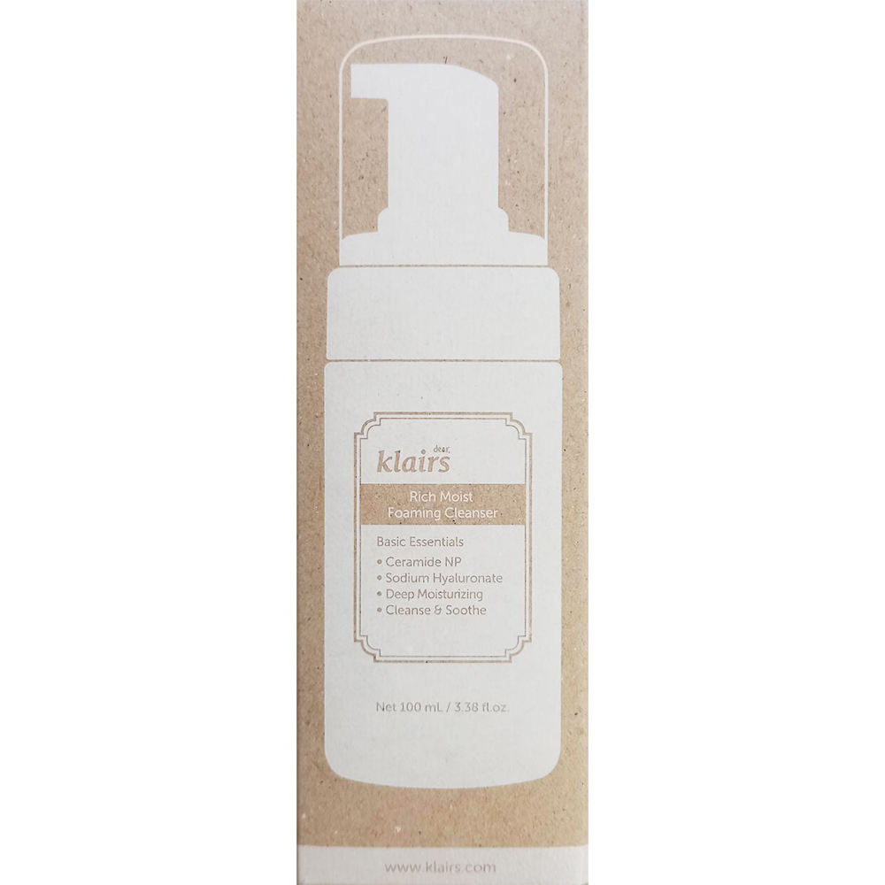 Dear Klairs Rich Moist Spuma de Curatare pentru Fata Hidratare si Curatare Profunda, 100 ml