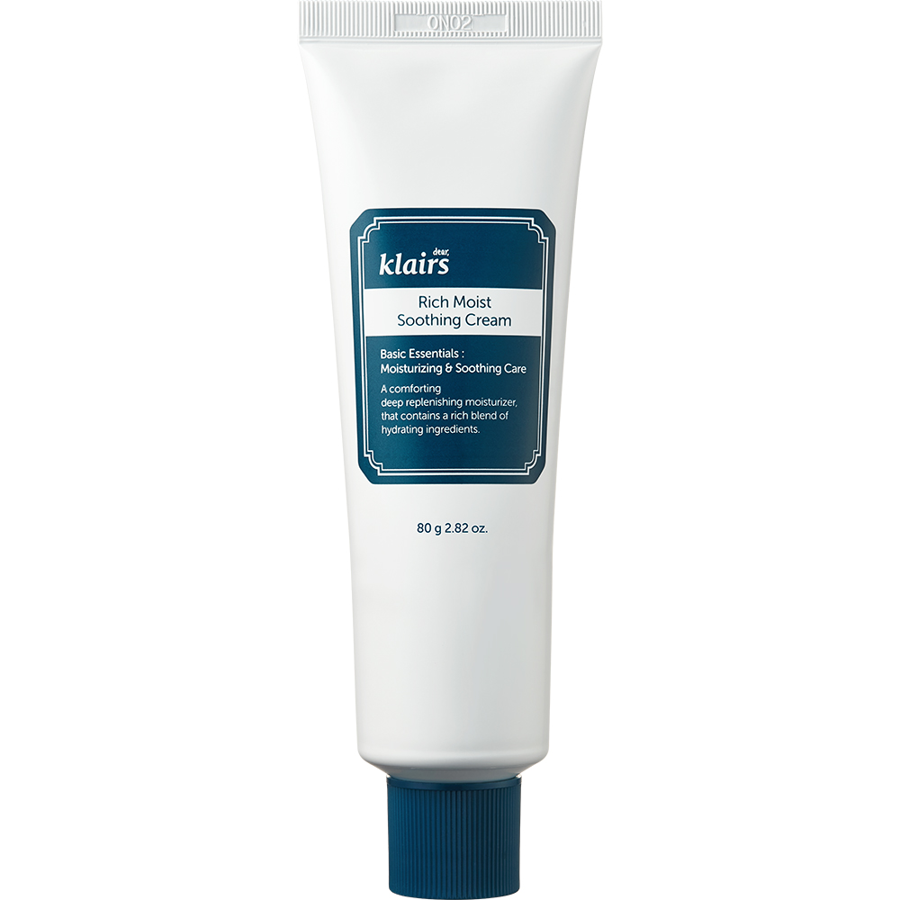 Dear Klairs Rich Moist Soothing Cream, 80 gr - crema de fata formulata cu beta glucan si uleiuri esentiale, care contribuie la hidratarea pielii si la metinerea confortului cutanat