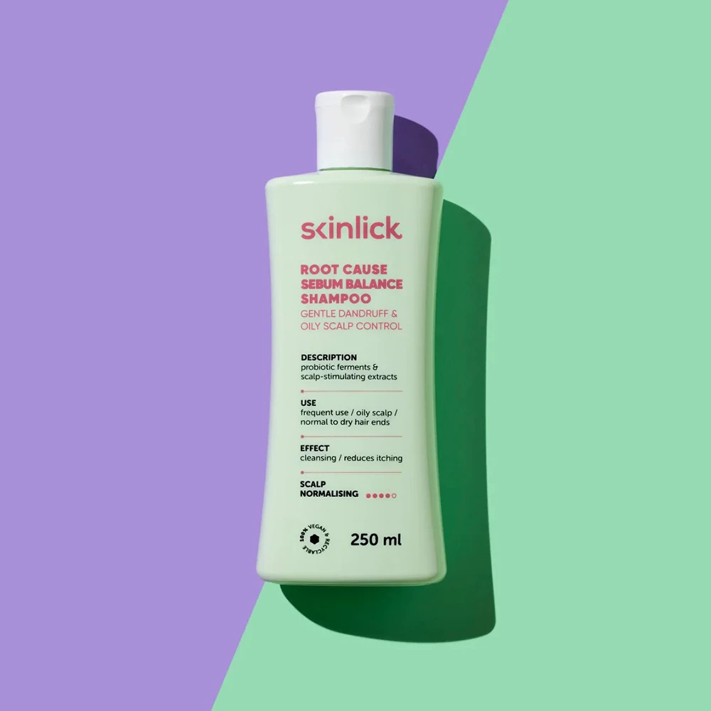 SKINLICK Root Cause Sampon anti-matreata Sebum Control - Echilibrare microbiom si calmare scalp, 250 ml