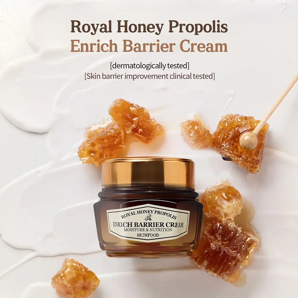 SKINFOOD Royal Honey Propolis Crema Hidratanta pentru Fata - Hidratare Profunda si Protectie Intensiva, 63 ml