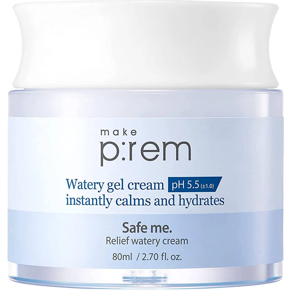MAKE P:REM Safe Me Crema-Gel Hidratanta pentru Fata - Calmanta si Racoritoare cu Acid Hialuronic, 80ml