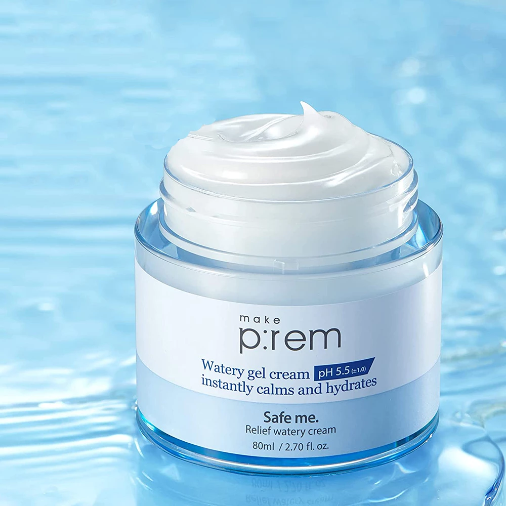 MAKE P:REM Safe Me Crema-Gel Hidratanta pentru Fata - Calmanta si Racoritoare cu Acid Hialuronic, 80ml