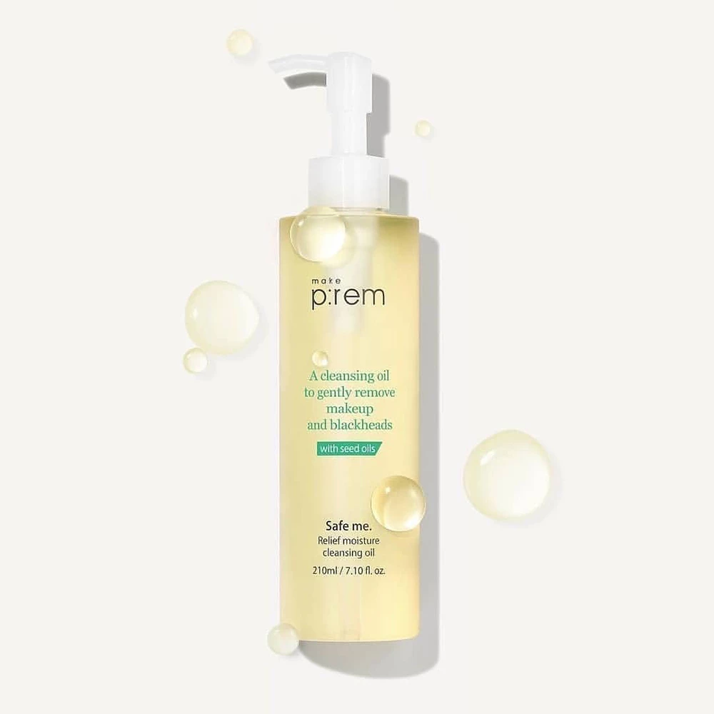 MAKE P:REM Safe Me. Relief Ulei de curatare hidratant 210 ml - curatare delicata si hidratare intensa cu uleiuri naturale, 210 ml