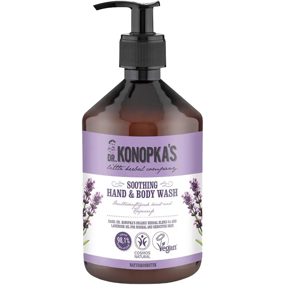 Dr. Konopka's Little Herbal Company Herbal Care Sapun lichid pentru maini si corp Unisex 500 ml - Calmanta si Hidratanta cu Lavanda, Protectie Antimicrobiana, 500 ml