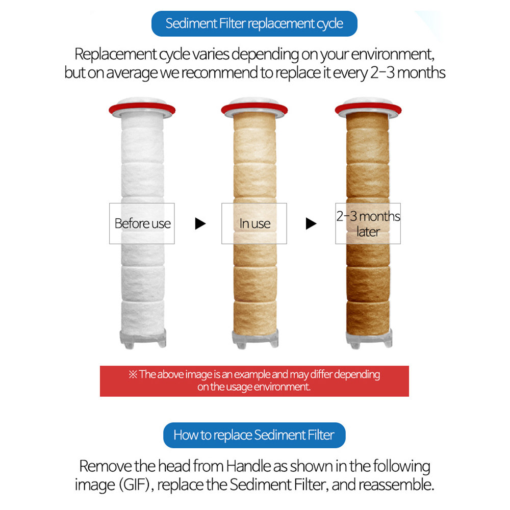 POSEION Sediment Filter - Filtru de rezerva din polipropilena pentru capul de dus BT100, ce contribuie la retinerea impuritatilor din apa si mentinerea puritatii pentru protectia pielii si a scalpului, 4 bucati