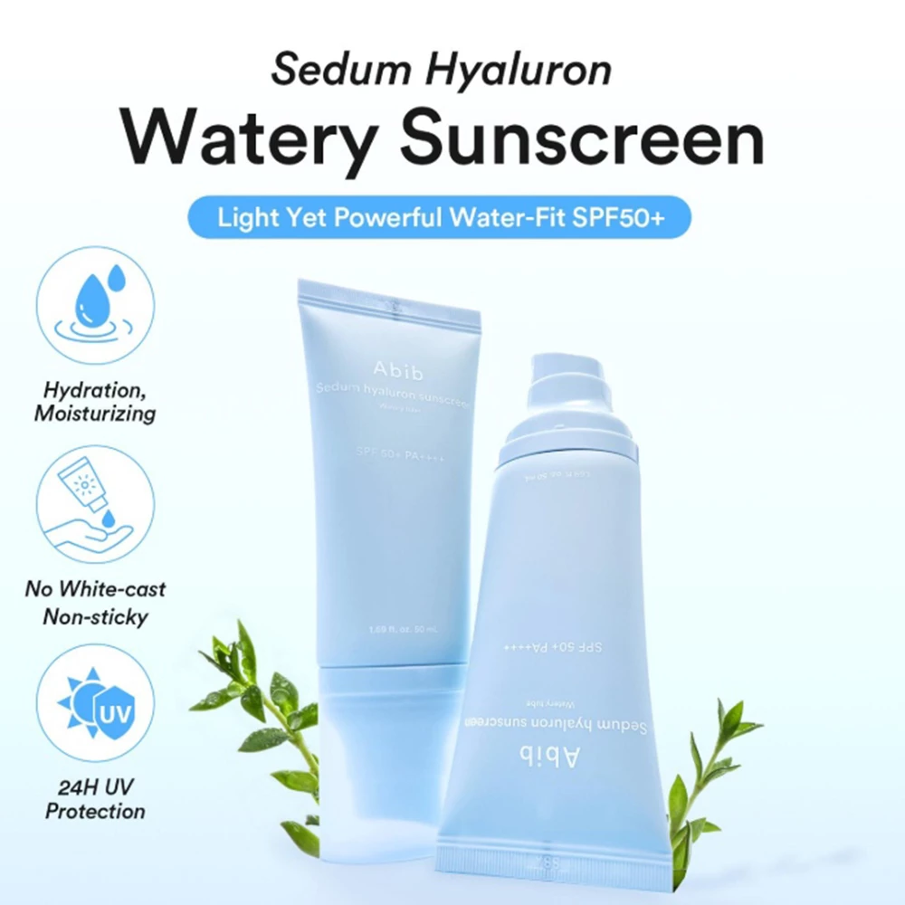 ABIB Sedum Hyaluron Sunscreen Watery Tube Crema de fata - protectie si hidratare, 50 ml