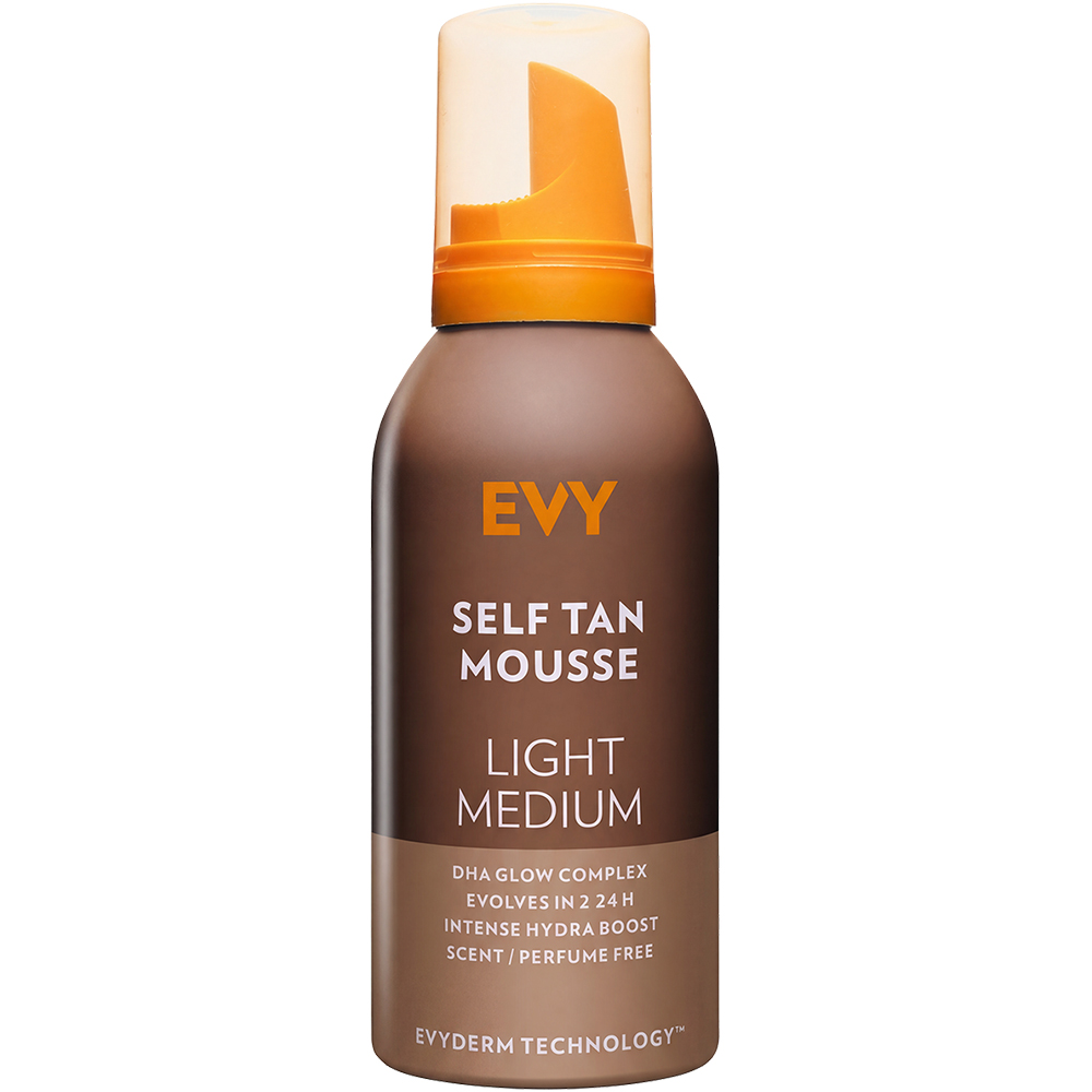 EVY TECHNOLOGY Self Tan Spuma Autobronzanta Light/Medium - Bronz Natural si Stralucire Antioxidanta Fara Radiatii UV