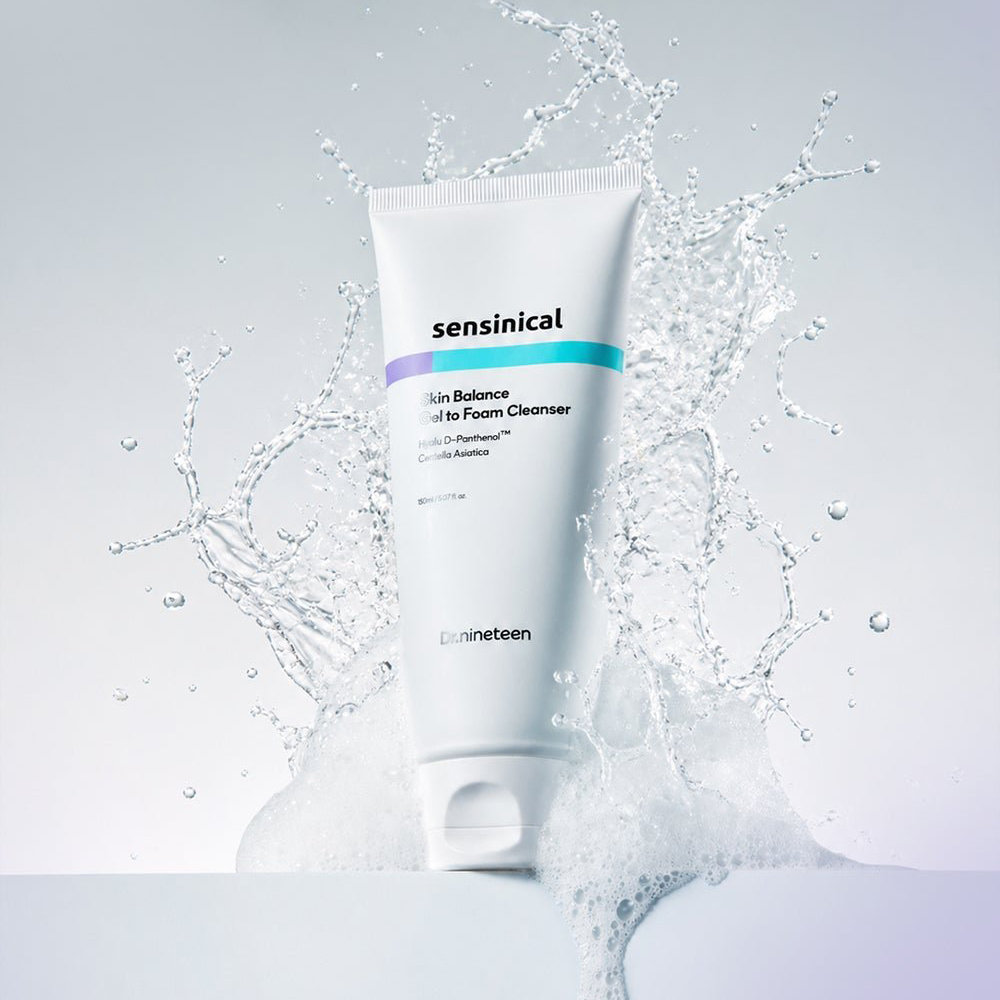 DR.NINETEEN Sensinical Skin Balance Gel to Foam Cleanser 150 ml - Spuma de curatare formulata cu acid hialuronic si pantenol, care contribuie la mentinerea hidratarii