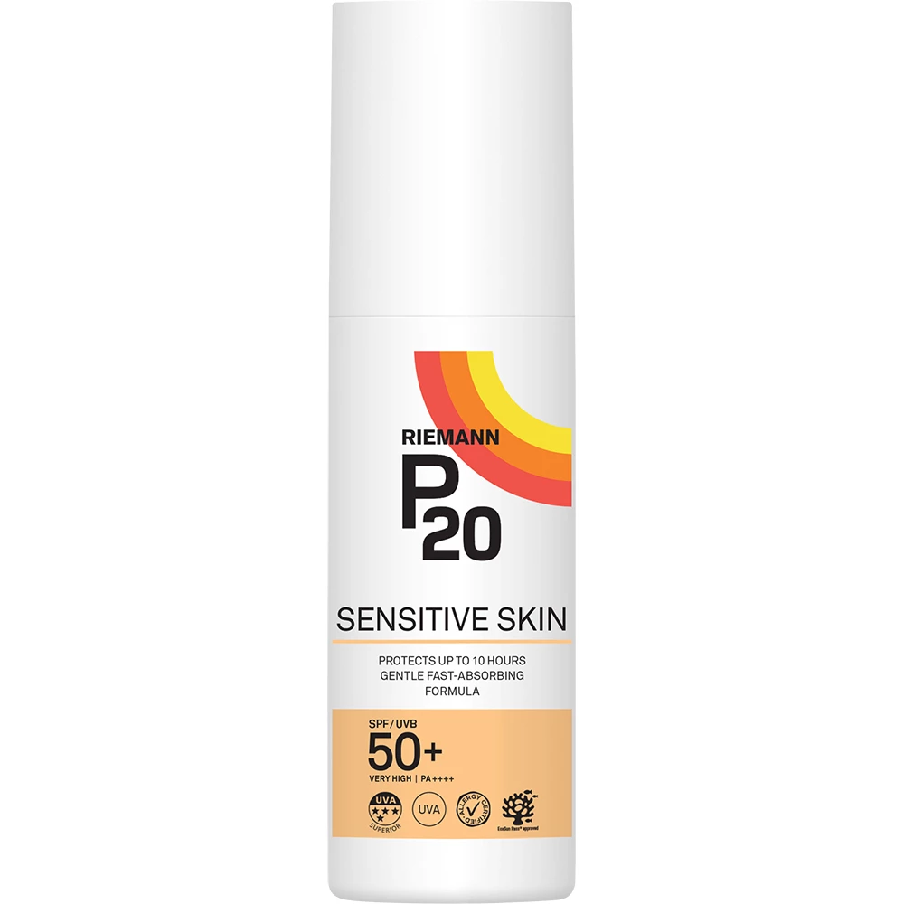 RIEMANN P20 Sensitive Crema de corp SPF 50 - Protectie UV Ridicata si Formula Hipoalergenica, 100 ml