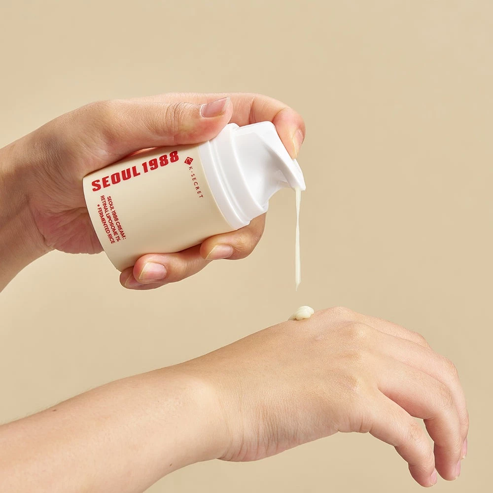 KSECRET Seoul 1988 Crema de fata cu Retinal Lipozomal 1% si Orez Fermentat - Anti-rid Intens si Luminozitate, 50 ml