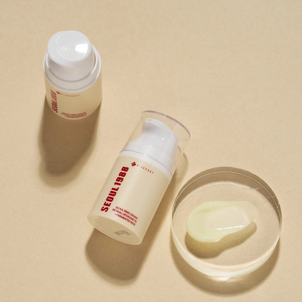 KSECRET Seoul 1988 Crema de fata cu Retinal Lipozomal 1% si Orez Fermentat - Anti-rid Intens si Luminozitate, 50 ml