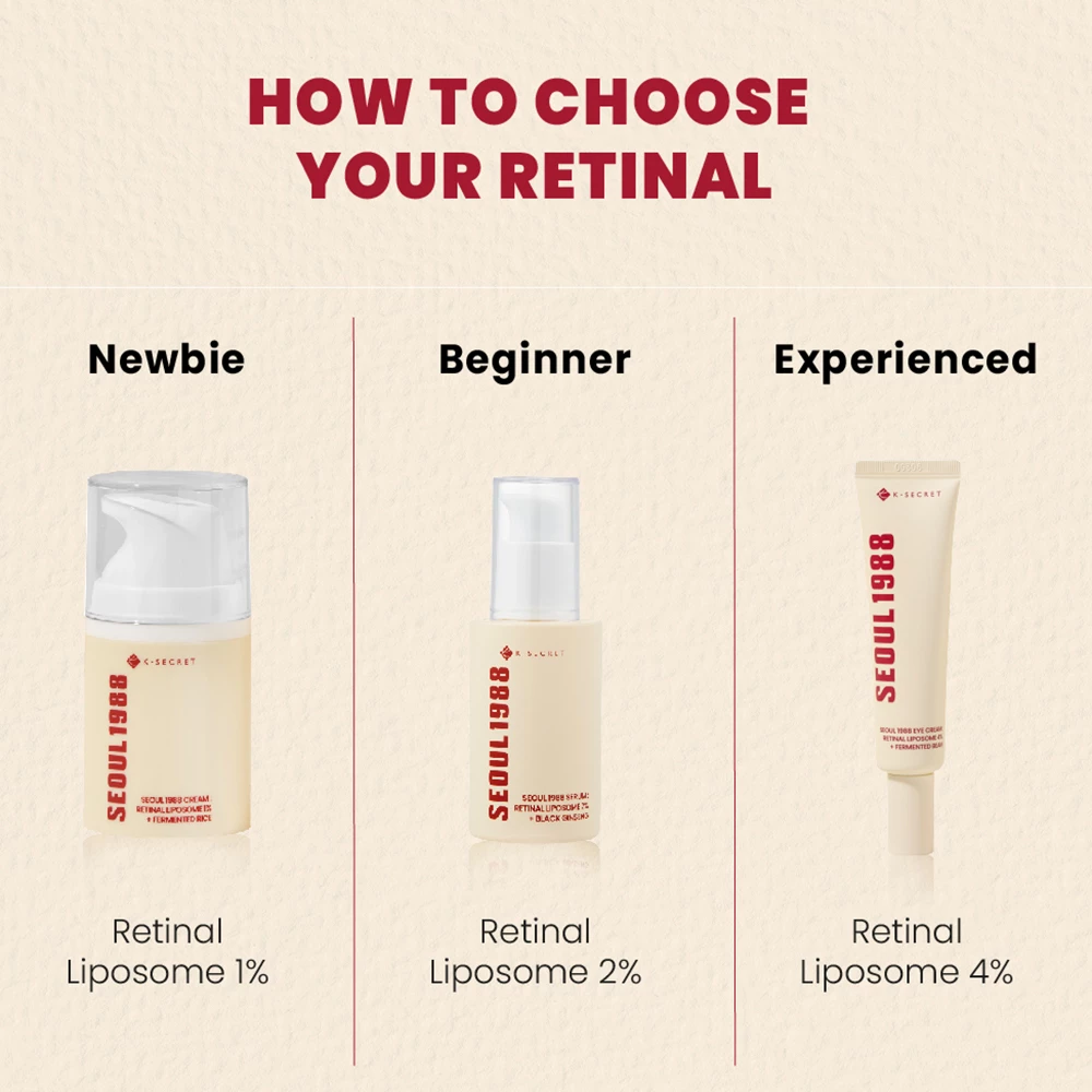 KSECRET Seoul 1988 Crema de fata cu Retinal Lipozomal 1% si Orez Fermentat - Anti-rid Intens si Luminozitate, 50 ml