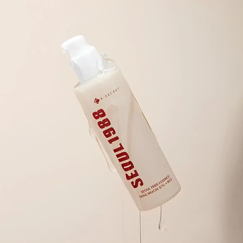 KSECRET Seoul 1988 Esenta Faciala cu Mucina de Melc si Orez - Hidratare si Calmare Intensiva, 100 ml