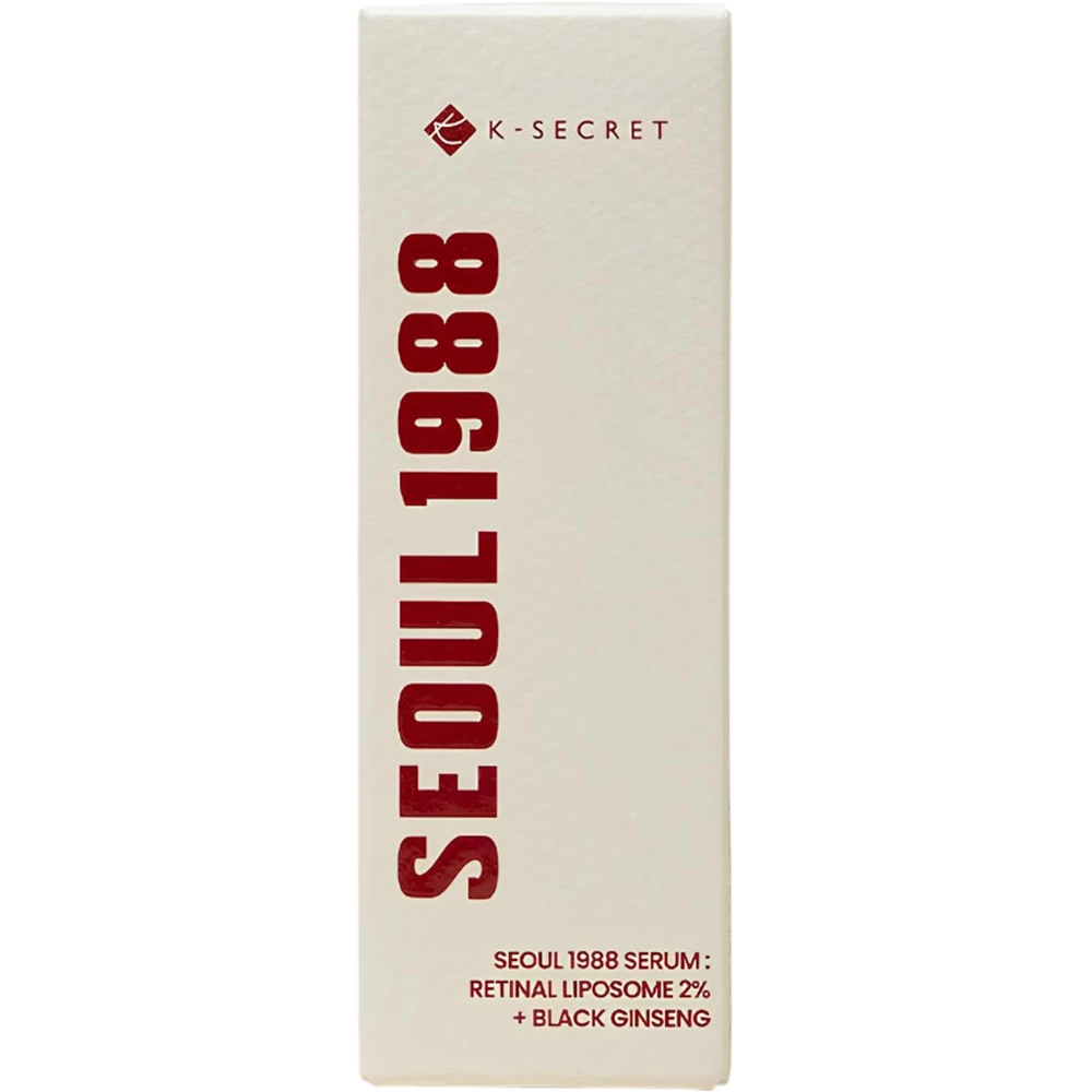 KSECRET Seoul 1988 Ser facial cu retinal si ginseng negru - Fermitate, anti-aging si luminozitate intensa, 30 ml