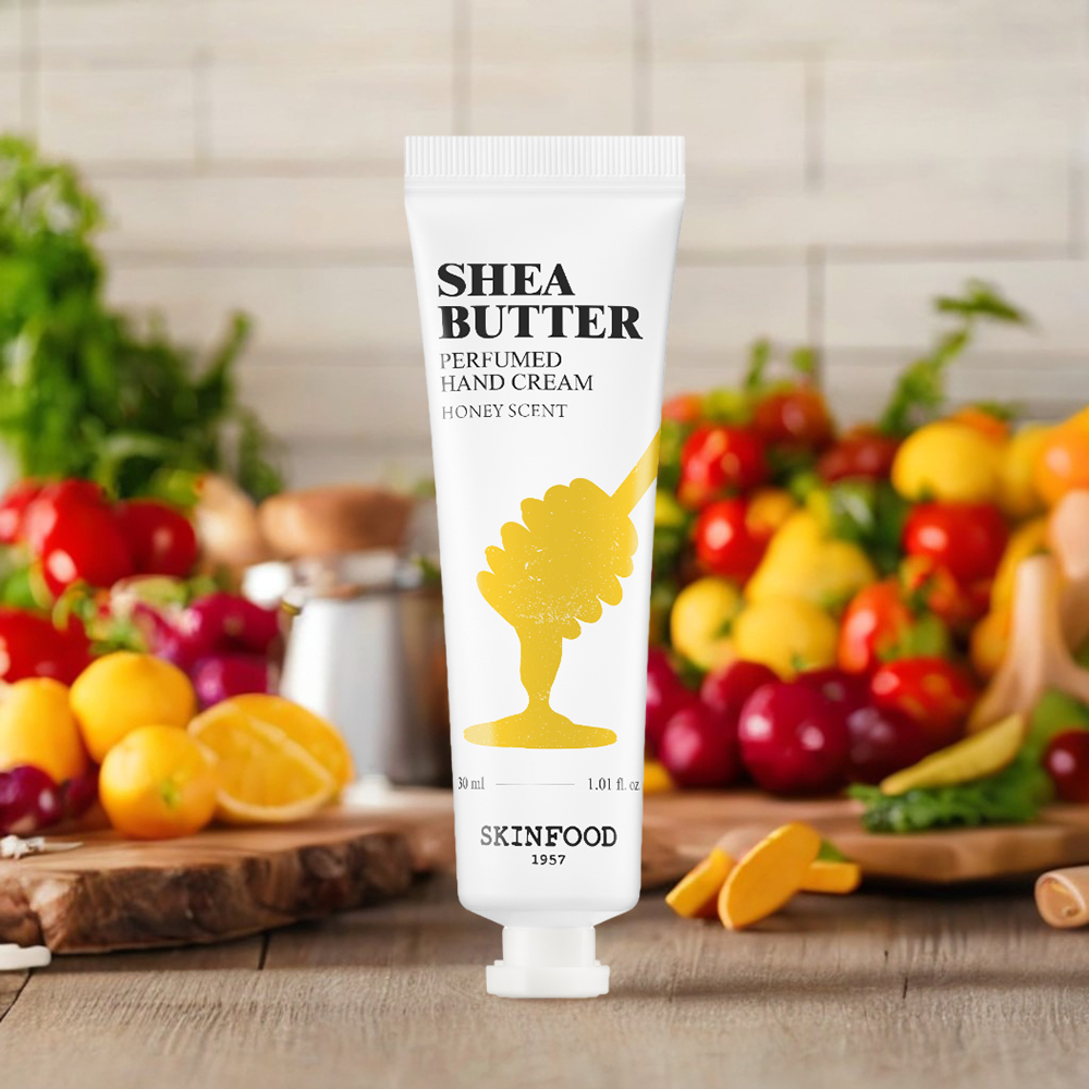 Cremă de mâini parfumată Skinfood cu unt de shea și miere - 30 ml