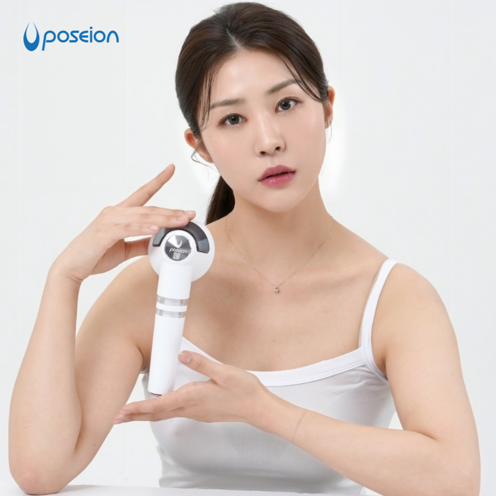 POSEION Shower Head BT100 SW, Snow White - cap de dus magnetizant care contribuie la filtrarea impuritatilor din apa de dus si la metinerea confortului pielii si scalpului