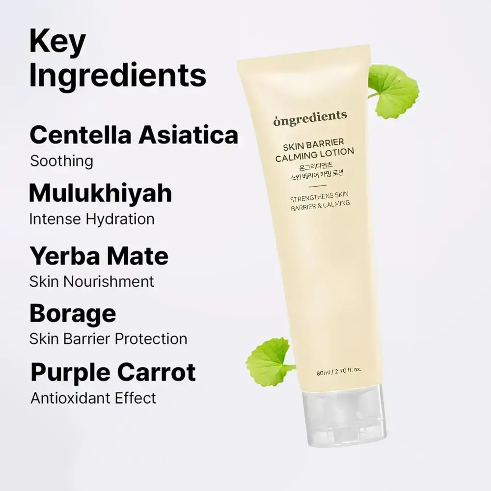 ONGREDIENTS Skin Barrier Lotiune Calmanta pentru Fata - Hidratare Intensiva si Calmare Rapida, 80 ml