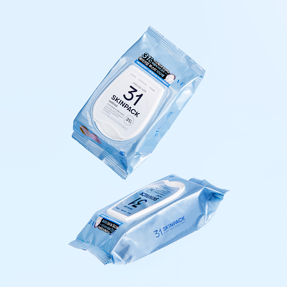 VT COSMETICS Skin Pack Sheet Mask Retinol Masca de fata - hidratare si fermitate, 100 buc