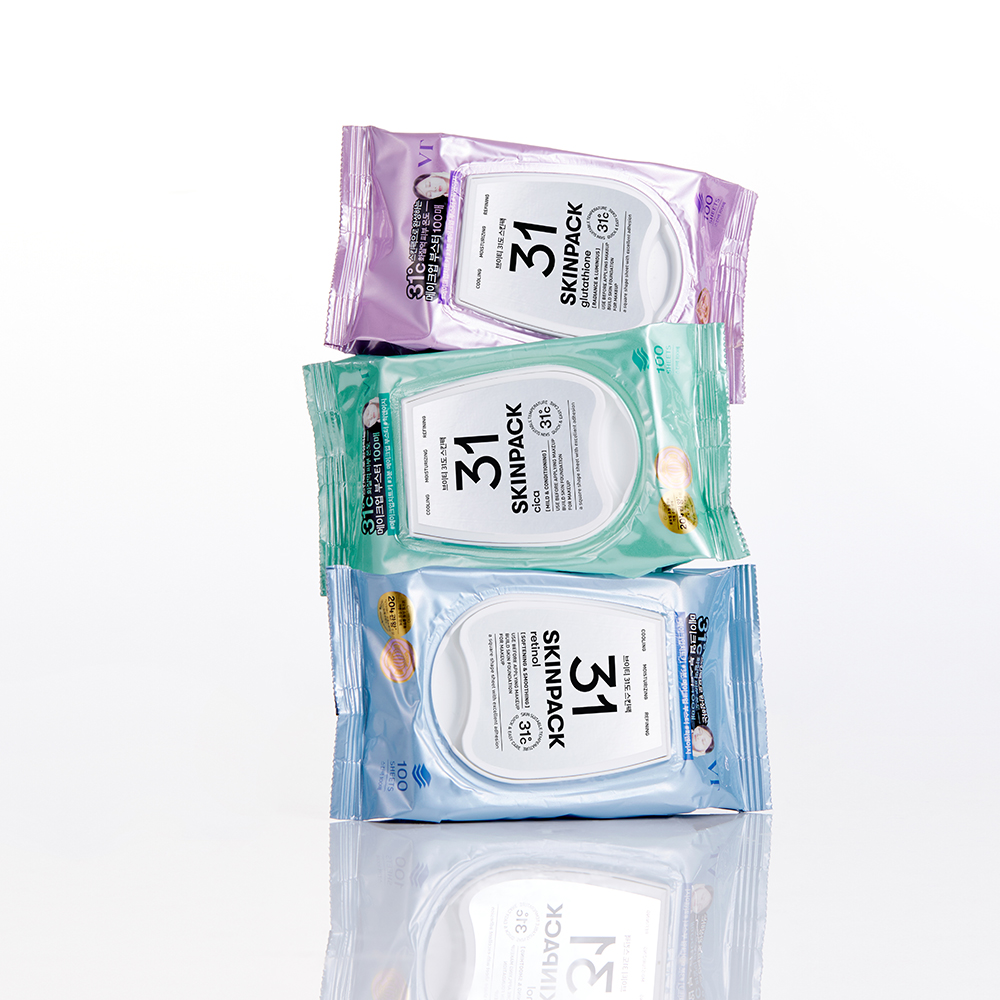 VT COSMETICS Skin Pack Sheet Mask Retinol Masca de fata - hidratare si fermitate, 100 buc