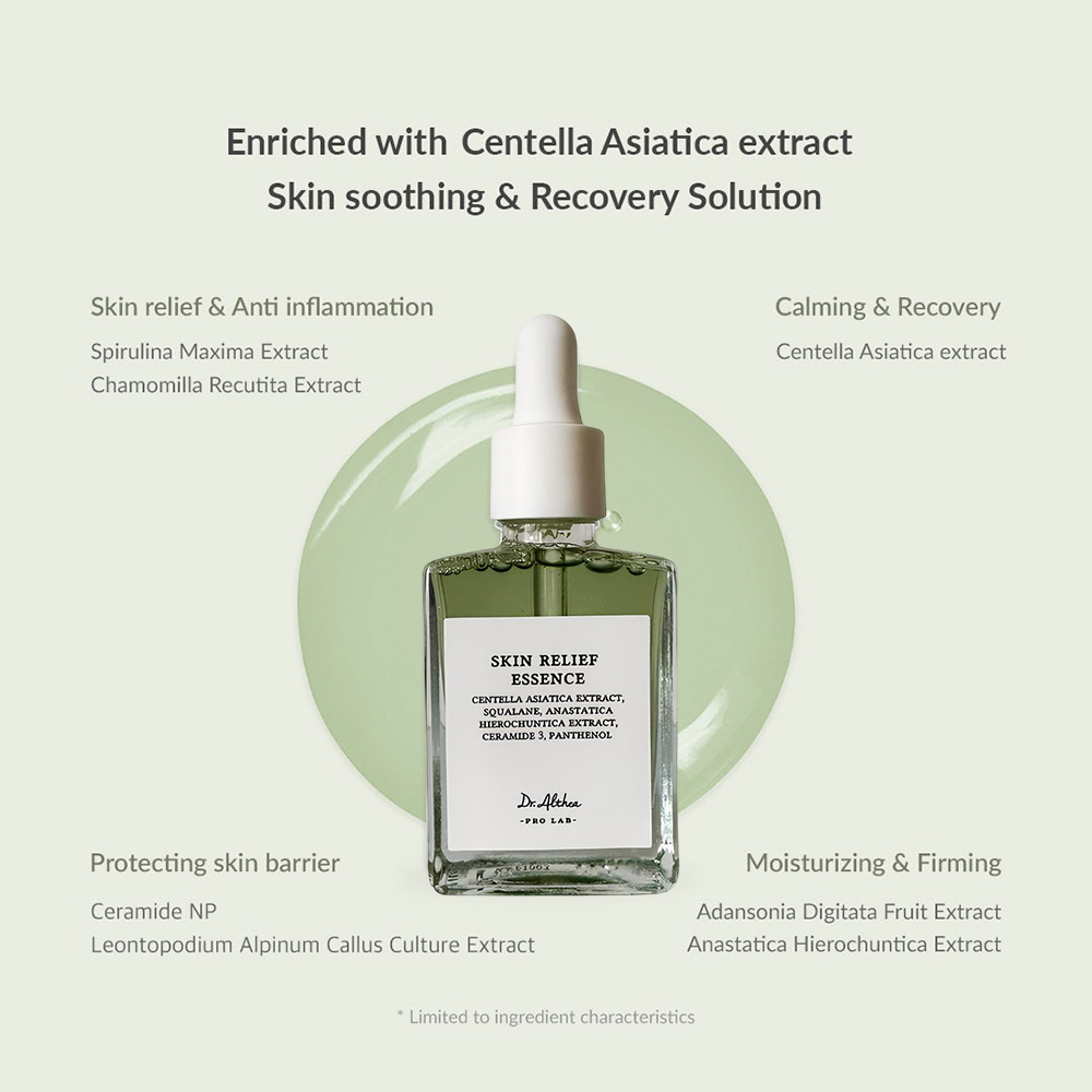 Dr. Althea Skin Relief Essence - Esență facială calmantă și hidratantă cu extract de Centella Asiatica 30 ml