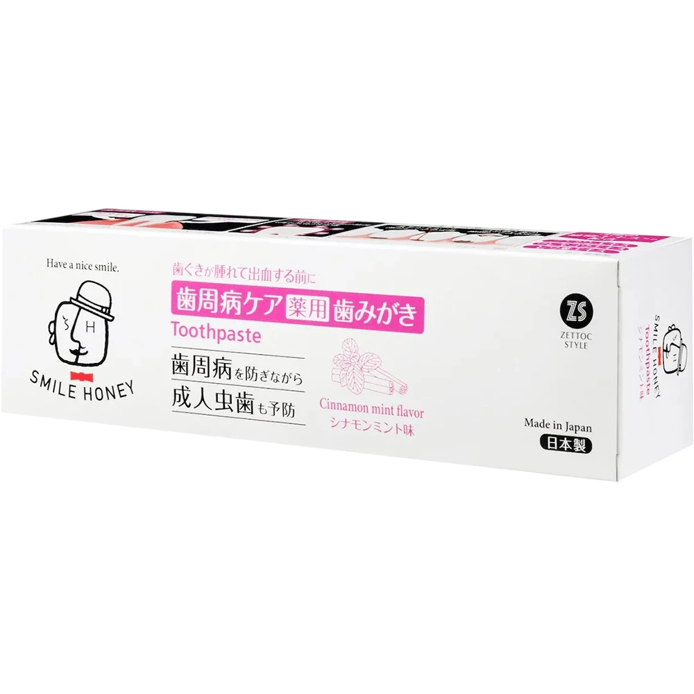 ZETTOC Smile Honey Pasta de Dinti Scortisoara si Menta - Protectie Gingivala si Anticarii, 120 gr