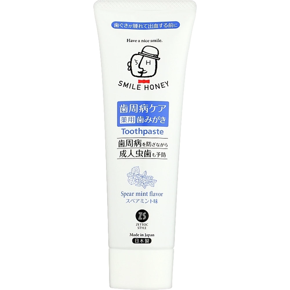 Zettoc Smile Honey Toothpaste Spear Mint 120g – Pastă de dinți japoneză pentru protecție gingivală