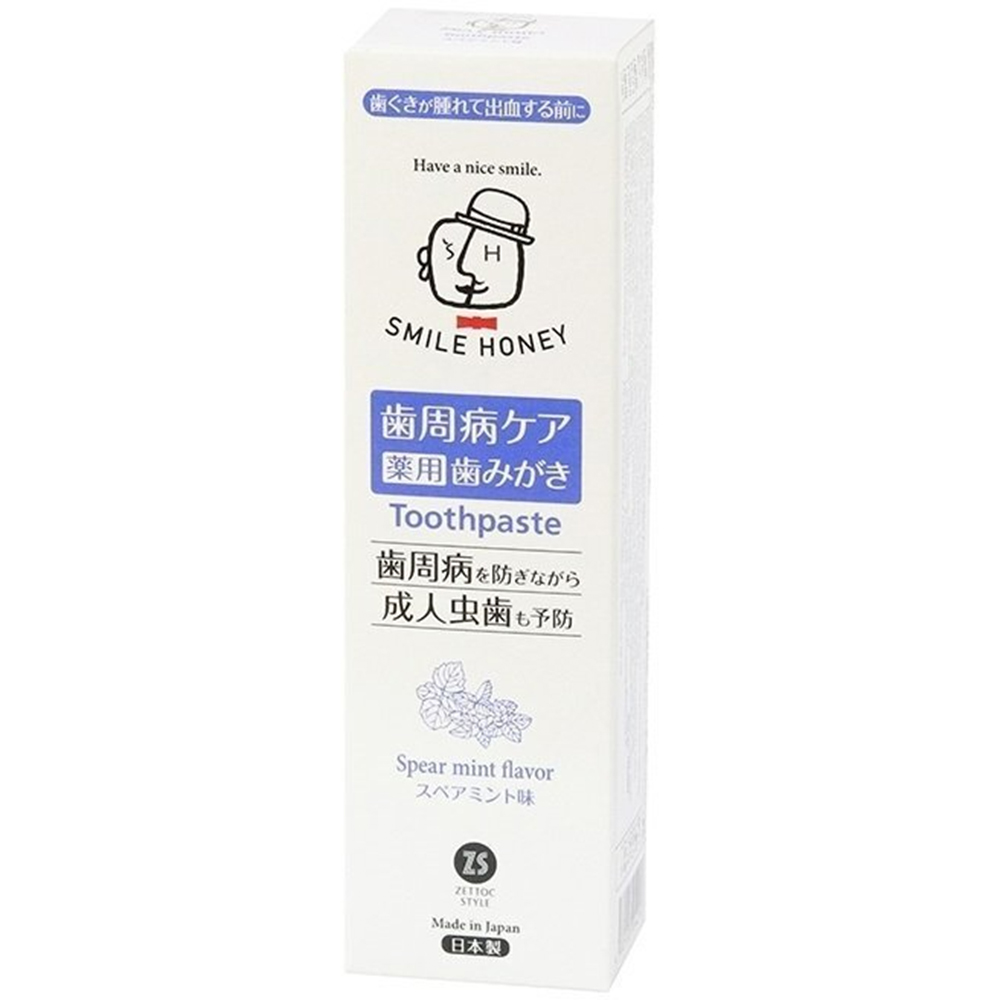 Zettoc Smile Honey Toothpaste Spear Mint 120g – Pastă de dinți japoneză pentru protecție gingivală