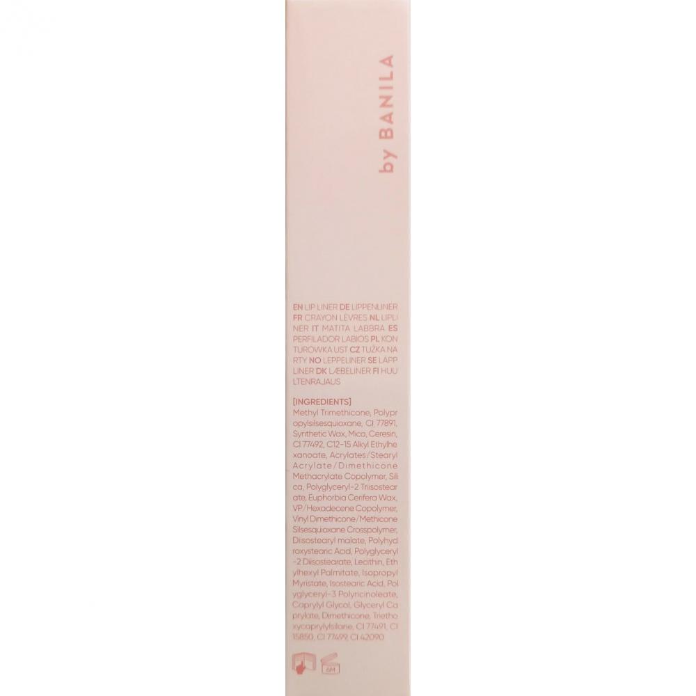BANILA CO Smudging Lip Pencil, Be03 Salmon Nude - Creion contur buze formulat cu silica si mica, care contribuie la uniformizarea vizuala a liniilor buzelor si la mentinerea confortului pe buze