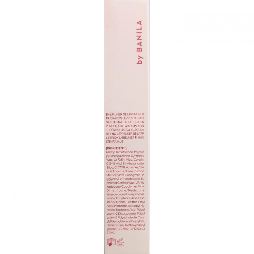 BANILA CO Smudging Lip Pencil, CR01 Coral Chou - Creion contur buze formulat cu silica si mica, care contribuie la uniformizarea vizuala a liniilor buzelor si la obtinerea unui aspect catifelat