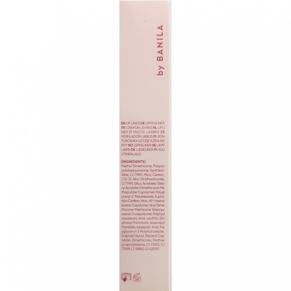 BANILA CO Smudging Lip Pencil, PK02 Pink Chou - Creion contur buze formulat cu silica si mica, care contribuie la conturarea, definirea si colorarea buzelor pentru un finisaj mat si usor difuz si la metinerea confortului pe buze