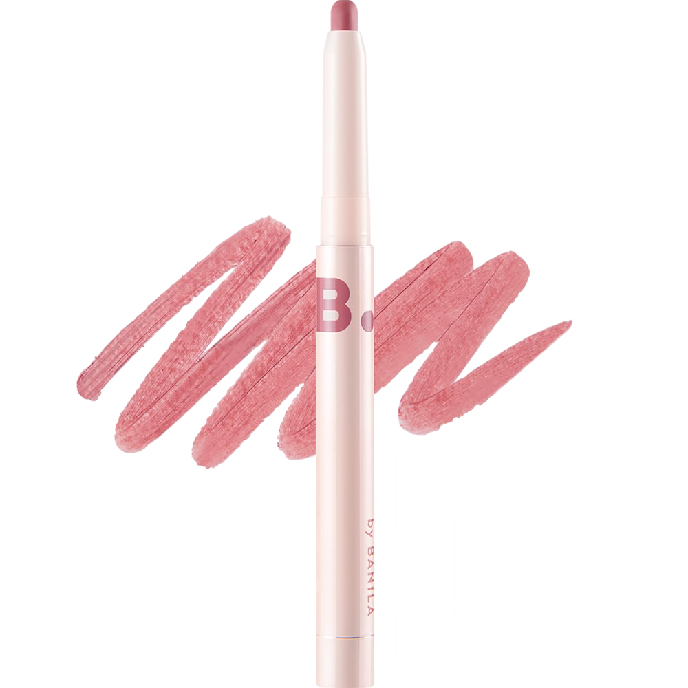 BANILA CO Smudging Lip Pencil, PK02 Pink Chou - Creion contur buze formulat cu silica si mica, care contribuie la conturarea, definirea si colorarea buzelor pentru un finisaj mat si usor difuz si la metinerea confortului pe buze
