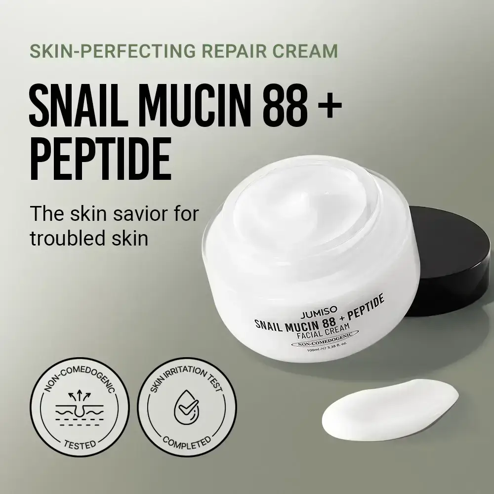 Jumiso Snail Mucin 88 + Peptide Crema pentru fata - Hidratare intensiva si regenerare, 100 ml