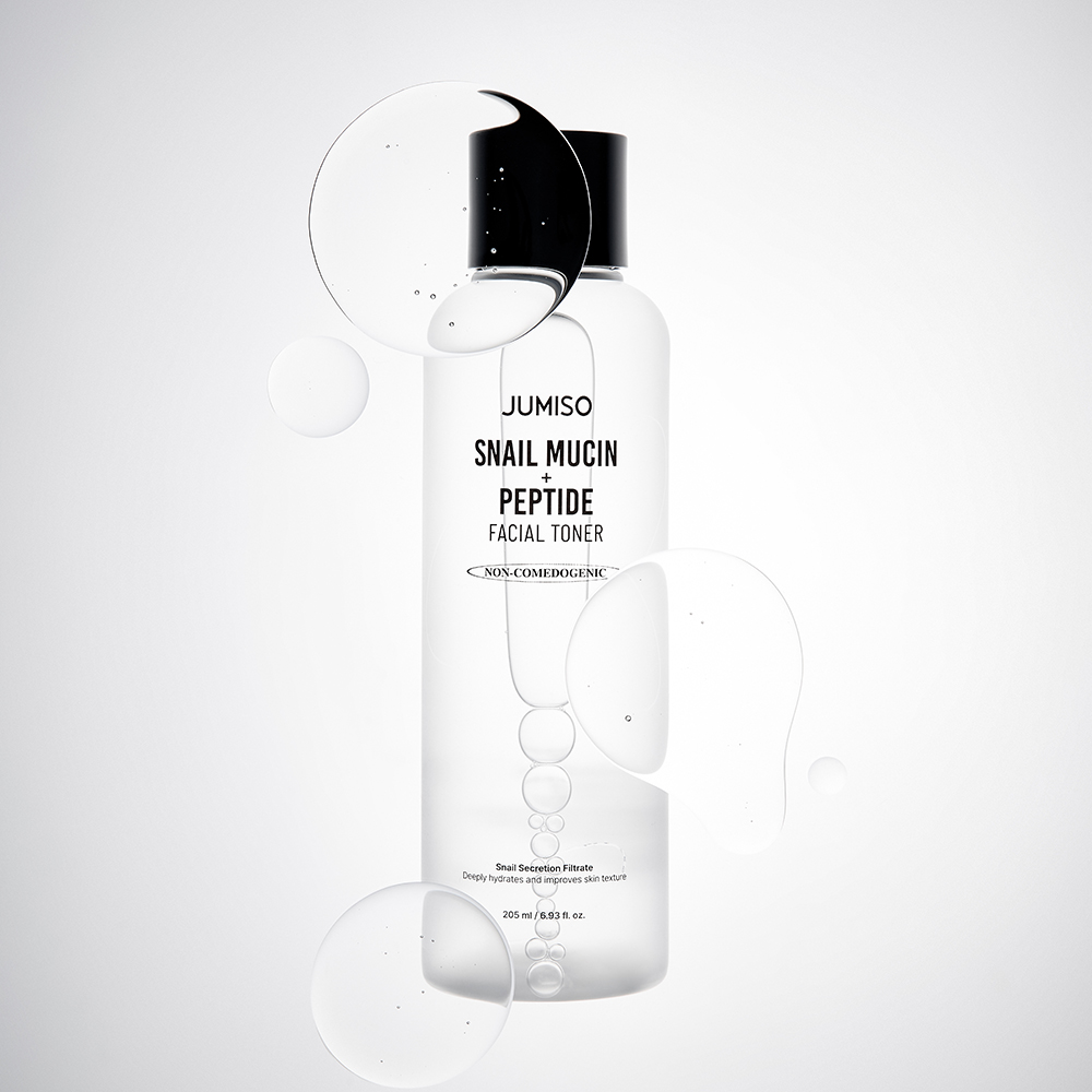 JUMISO Snail Mucin + Peptide Facial Toner, 205 ml - Toner de fata formulat cu filtrat de secretie de melc si gluconolactona, care contribuie la hidratarea, calmarea si echilibrarea pielii si la mentinerea nivelului optim de hidratare si a echilibrului pielii dupa curatare